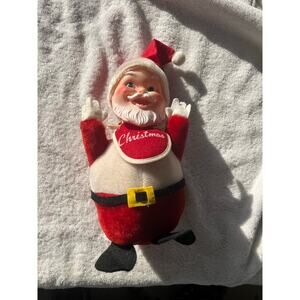 Vintage Gund 9” Santa Claus Roly Poly Chime Plush Toy With Tags